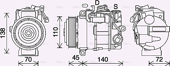 Ava Quality Cooling MSK705 - Kompresors, Gaisa kond. sistēma adetalas.lv