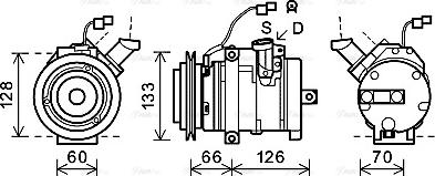 Ava Quality Cooling MTK228 - Kompresors, Gaisa kond. sistēma adetalas.lv