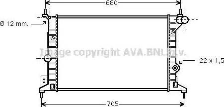 Ava Quality Cooling OL 2242 - Radiators, Motora dzesēšanas sistēma adetalas.lv