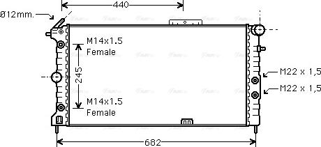 Ava Quality Cooling OLA2173 - Radiators, Motora dzesēšanas sistēma adetalas.lv