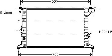 Ava Quality Cooling OLA2219 - Radiators, Motora dzesēšanas sistēma adetalas.lv