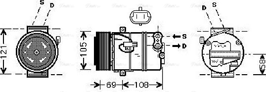 Ava Quality Cooling OL K445 - Kompresors, Gaisa kond. sistēma adetalas.lv