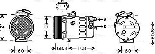 Ava Quality Cooling OL K466 - Kompresors, Gaisa kond. sistēma adetalas.lv