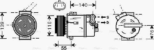 Ava Quality Cooling OL K451 - Kompresors, Gaisa kond. sistēma adetalas.lv