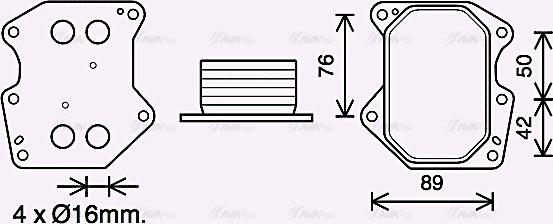 Ava Quality Cooling PE3400 - Eļļas radiators, Motoreļļa adetalas.lv