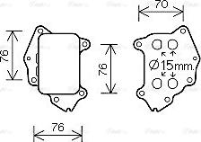 Ava Quality Cooling PE3396 - Eļļas radiators, Motoreļļa adetalas.lv