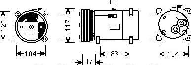 Ava Quality Cooling PEAK066 - Kompresors, Gaisa kond. sistēma adetalas.lv