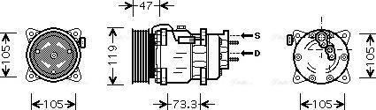 Ava Quality Cooling PE K242 - Kompresors, Gaisa kond. sistēma adetalas.lv