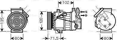 Ava Quality Cooling RTAK393 - Kompresors, Gaisa kond. sistēma adetalas.lv