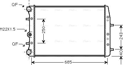 Ava Quality Cooling SAA2008 - Radiators, Motora dzesēšanas sistēma adetalas.lv