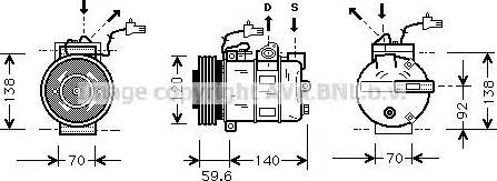 Ava Quality Cooling SB K065 - Kompresors, Gaisa kond. sistēma adetalas.lv