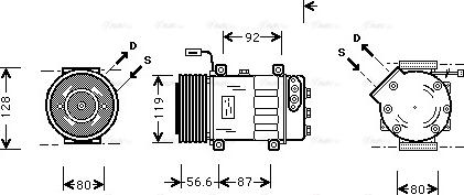 Ava Quality Cooling SC K016 - Kompresors, Gaisa kond. sistēma adetalas.lv