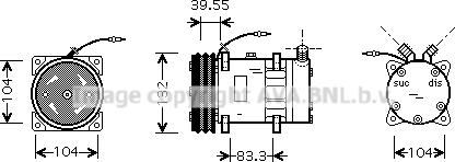 Ava Quality Cooling SCK017 - Kompresors, Gaisa kond. sistēma adetalas.lv