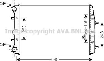 Ava Quality Cooling VN2374 - Radiators, Motora dzesēšanas sistēma adetalas.lv