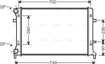 Ava Quality Cooling VN2228 - Radiators, Motora dzesēšanas sistēma adetalas.lv