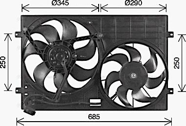 Ava Quality Cooling VN7543 - Ventilators, Motora dzesēšanas sistēma adetalas.lv