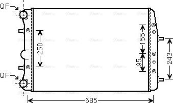 Ava Quality Cooling VNA2374 - Radiators, Motora dzesēšanas sistēma adetalas.lv