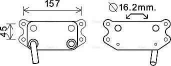 Ava Quality Cooling VO 3154 - Eļļas radiators, Motoreļļa adetalas.lv