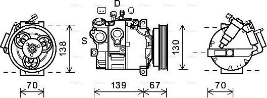 Ava Quality Cooling VOAK167 - Kompresors, Gaisa kond. sistēma adetalas.lv