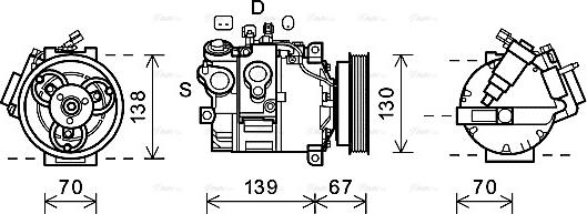 Ava Quality Cooling VOK167 - Kompresors, Gaisa kond. sistēma adetalas.lv