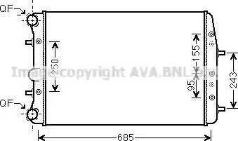 Ava Quality Cooling VW2374 - Radiators, Motora dzesēšanas sistēma adetalas.lv