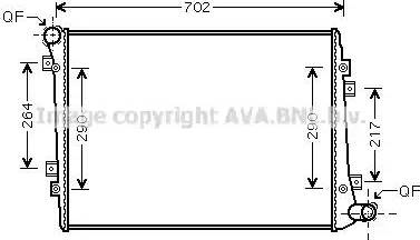 Ava Quality Cooling VW 2224 - Radiators, Motora dzesēšanas sistēma adetalas.lv