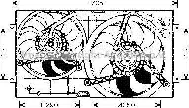 Ava Quality Cooling VW 7503 - Ventilators, Motora dzesēšanas sistēma adetalas.lv