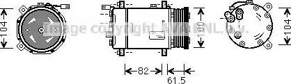 Ava Quality Cooling VW K167 - Kompresors, Gaisa kond. sistēma adetalas.lv