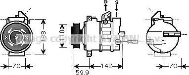 Ava Quality Cooling VWK298 - Kompresors, Gaisa kond. sistēma adetalas.lv