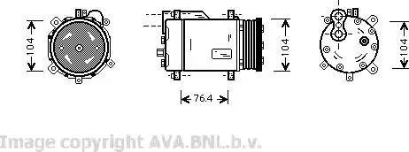 Ava Quality Cooling VW K170 - Kompresors, Gaisa kond. sistēma adetalas.lv