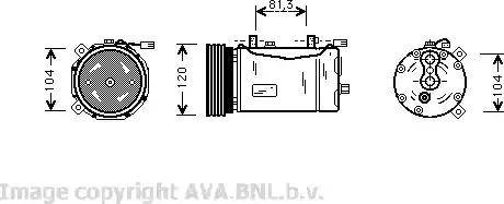 Ava Quality Cooling VW K172 - Kompresors, Gaisa kond. sistēma adetalas.lv