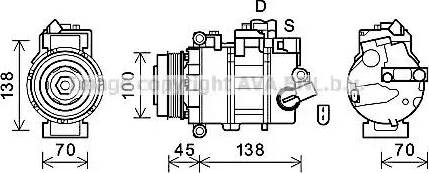 Ava Quality Cooling VWK384 - Kompresors, Gaisa kond. sistēma adetalas.lv