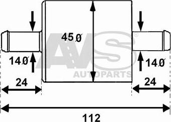 AVS Autoparts G715B - Degvielas filtrs adetalas.lv