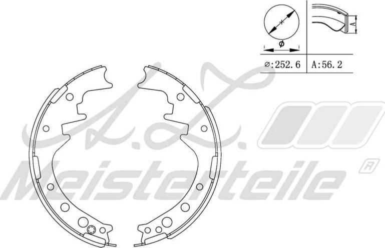 A.Z. Meisterteile AZMT-44-026-1413 - Bremžu loku komplekts adetalas.lv