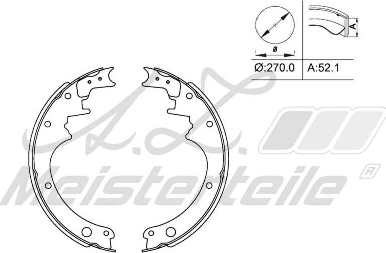 A.Z. Meisterteile AZMT-44-026-1356 - Bremžu loku komplekts adetalas.lv