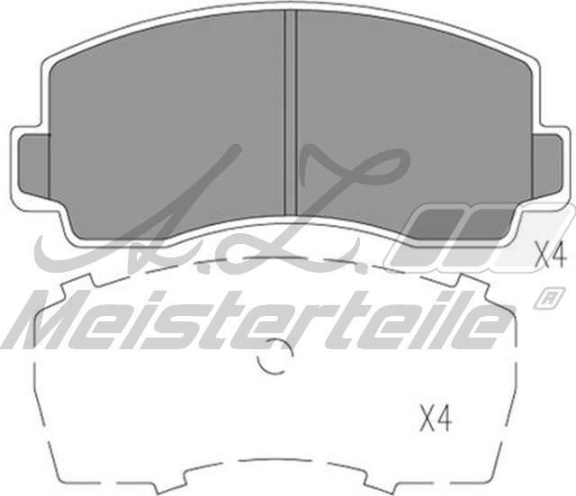 A.Z. Meisterteile AZMT-44-022-2210 - Bremžu uzliku kompl., Disku bremzes adetalas.lv