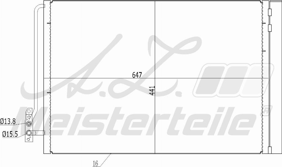 A.Z. Meisterteile AZMT-45-030-1419 - Kondensators, Gaisa kond. sistēma adetalas.lv