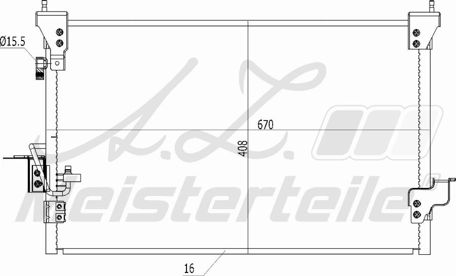 A.Z. Meisterteile AZMT-45-030-1411 - Kondensators, Gaisa kond. sistēma adetalas.lv