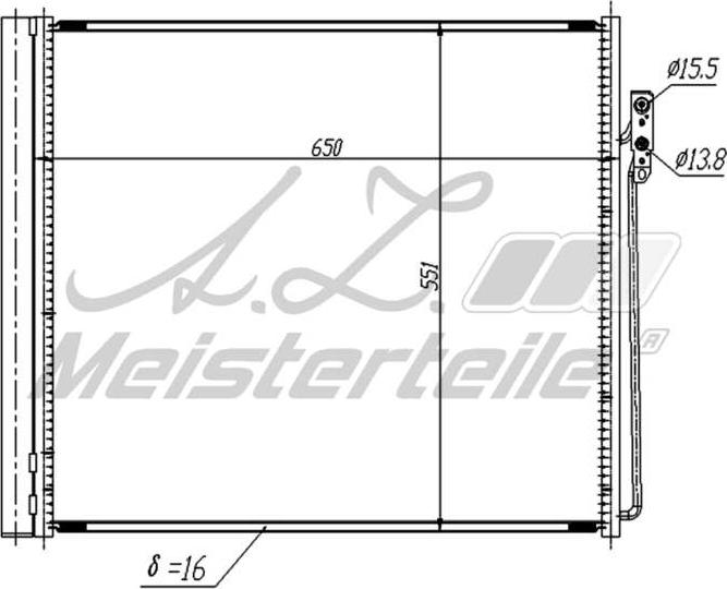 A.Z. Meisterteile AZMT-45-030-1591 - Kondensators, Gaisa kond. sistēma adetalas.lv