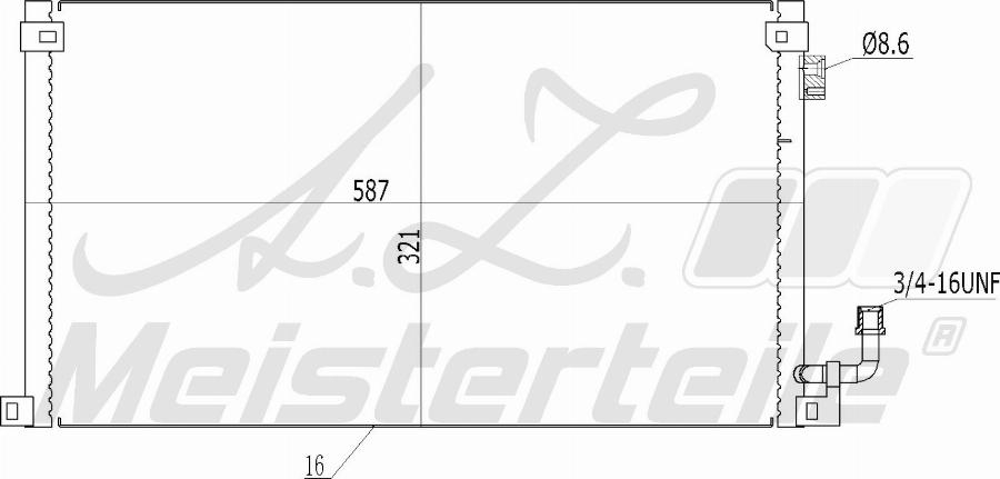 A.Z. Meisterteile AZMT-45-030-1338 - Kondensators, Gaisa kond. sistēma adetalas.lv