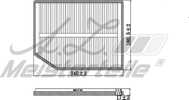 A.Z. Meisterteile AZMT-41-010-1597 - Filtrs, Salona telpas gaiss adetalas.lv