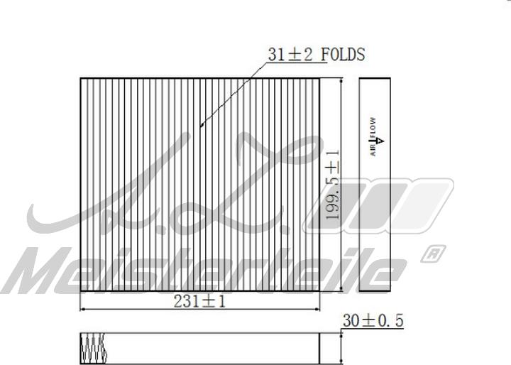 A.Z. Meisterteile AZMT-41-010-1549 - Filtrs, Salona telpas gaiss adetalas.lv