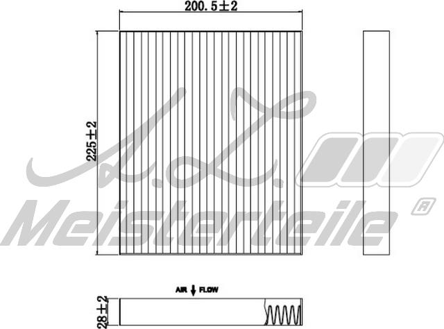 A.Z. Meisterteile AZMT-41-010-1511 - Filtrs, Salona telpas gaiss adetalas.lv