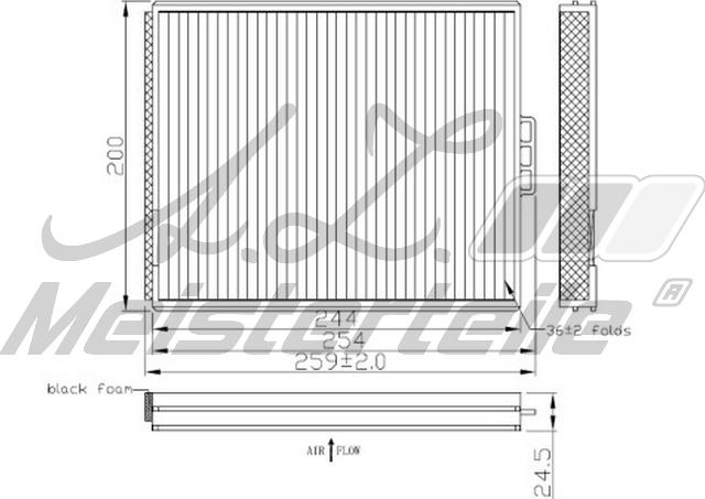 A.Z. Meisterteile AZMT-41-010-1532 - Filtrs, Salona telpas gaiss adetalas.lv