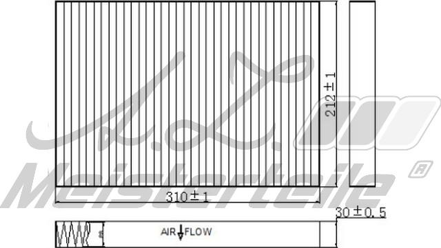 A.Z. Meisterteile AZMT-41-010-1665 - Filtrs, Salona telpas gaiss adetalas.lv