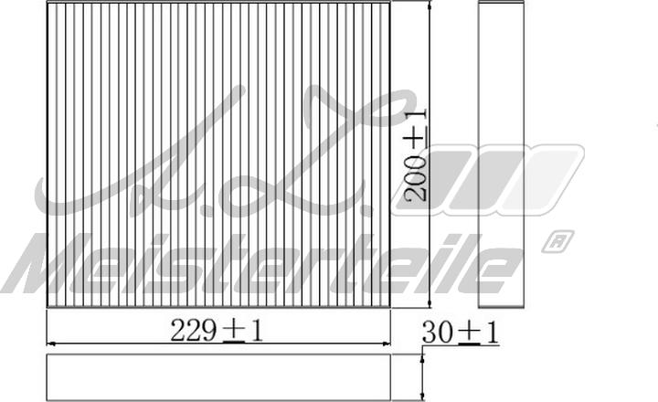 A.Z. Meisterteile AZMT-41-010-1666 - Filtrs, Salona telpas gaiss adetalas.lv