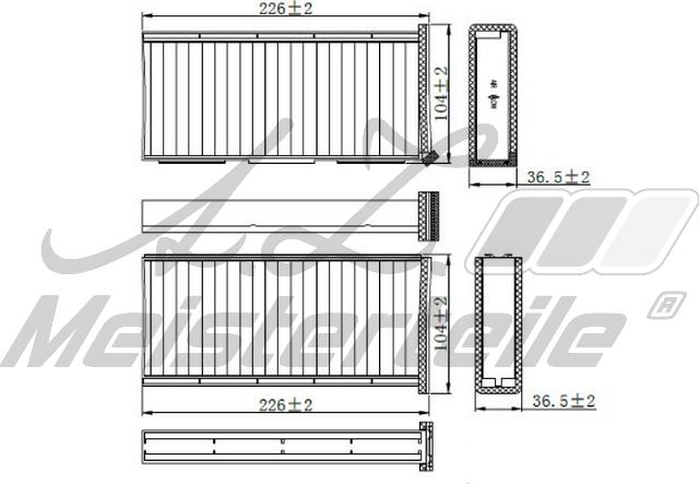 A.Z. Meisterteile AZMT-41-010-1604 - Filtrs, Salona telpas gaiss adetalas.lv