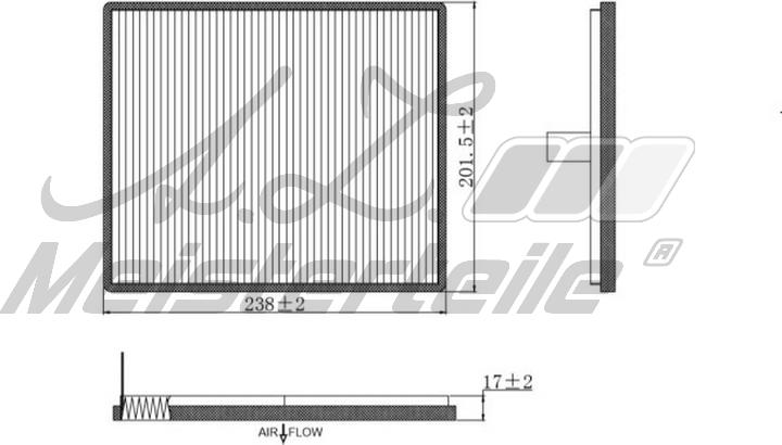 A.Z. Meisterteile AZMT-41-010-1607 - Filtrs, Salona telpas gaiss adetalas.lv