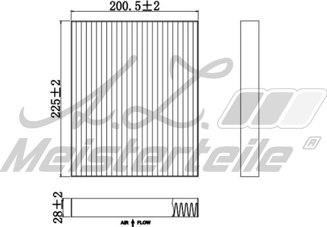 A.Z. Meisterteile AZMT-41-010-1685 - Filtrs, Salona telpas gaiss adetalas.lv