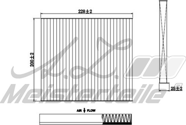 A.Z. Meisterteile AZMT-41-010-1713 - Filtrs, Salona telpas gaiss adetalas.lv